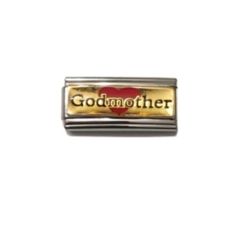 Italian Charmlink for Italian‎ Charm Bracelet ❤️ Godmother 9mm